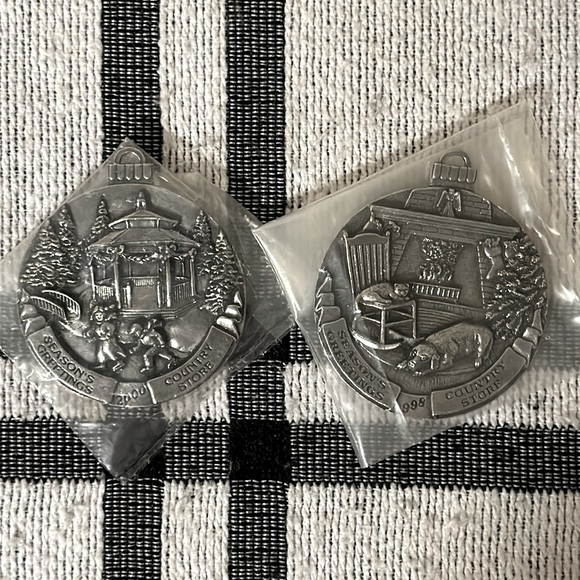 Vintage Country Store Pewter Ornaments - Picture 2 of 5